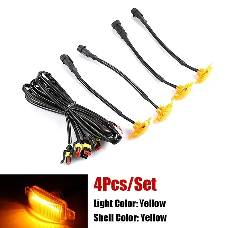 Universal LED Car Lights Front LED Grille Lights with Harness Eagle Eye Lamp for Pickup Off-Road SUV Ford Toyota Car Accessories