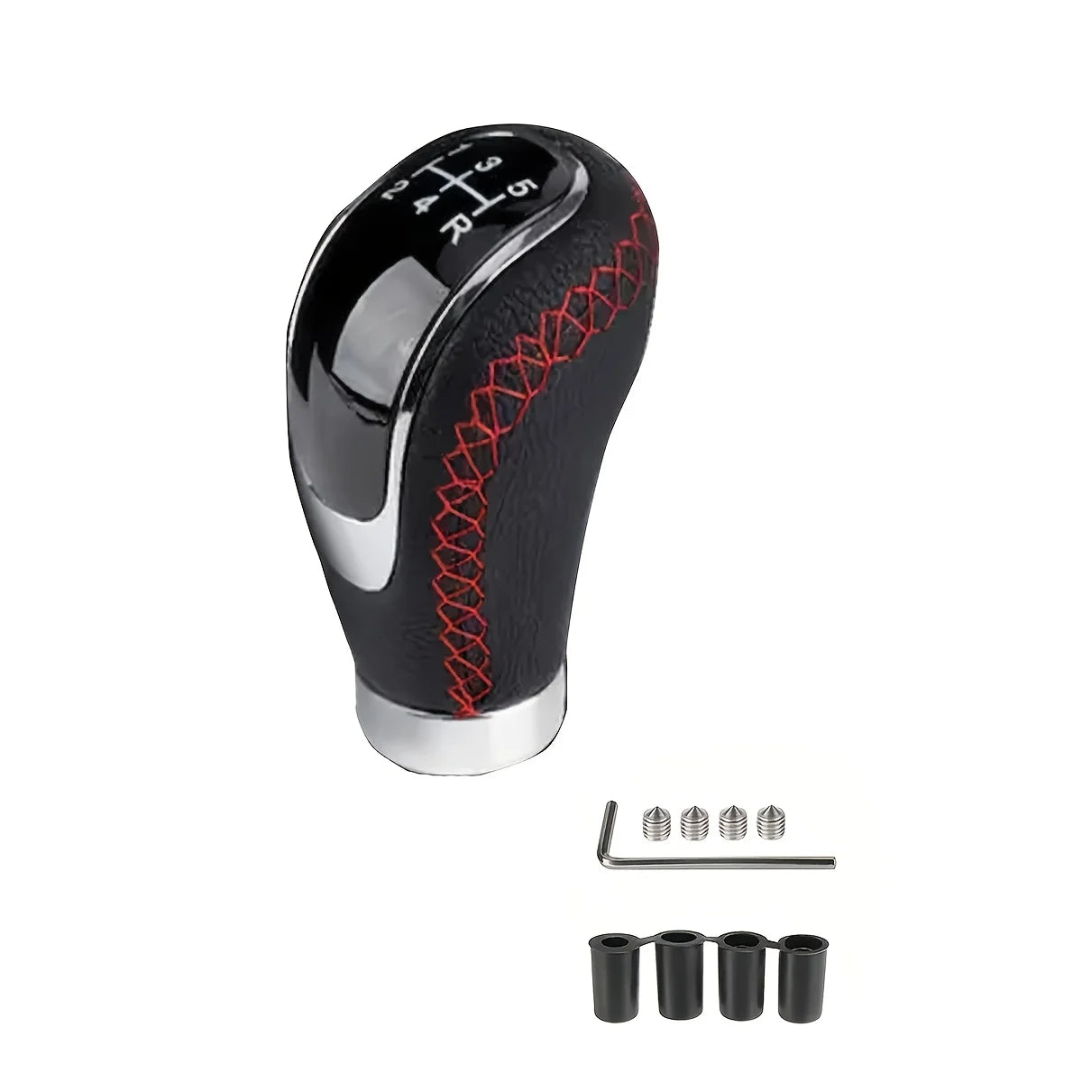 Universal 5 Speed Gear Shift Knob Shifter Lever Handle Stick PU Leather Auto Accessories for All Manual Car Factory Price