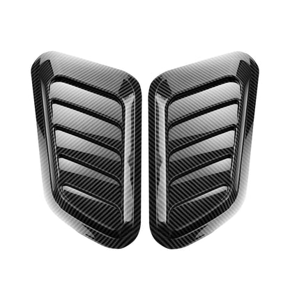 Universal Car Hood Scoop Carbon Fiber Air Intake Vent Cover 2PCS Styling Accessories Exterior Decoration for Easy Install