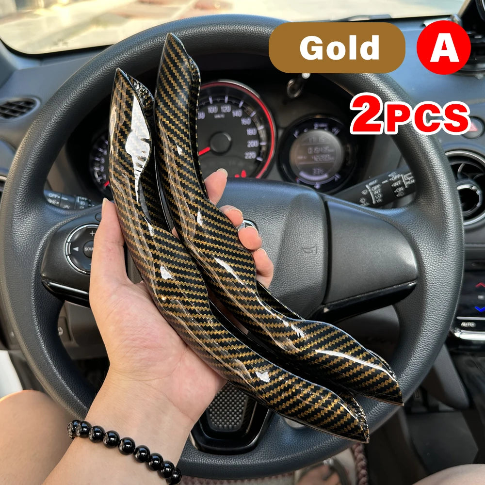 38Cm Car Steering Wheel Covers Booster Micro Fiber Leather Auto Interior Decorative Accessories Universal Carbon Fiber Looking