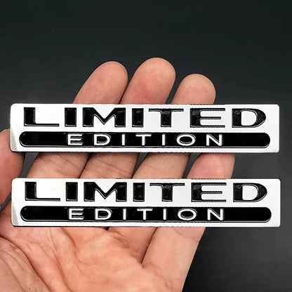 2PCS Limited Edition Emblem 3D Metal Badges Decal Sticker Auto Racing Sport Emblem for Rear Trunk Side Fender Car Motorcycle