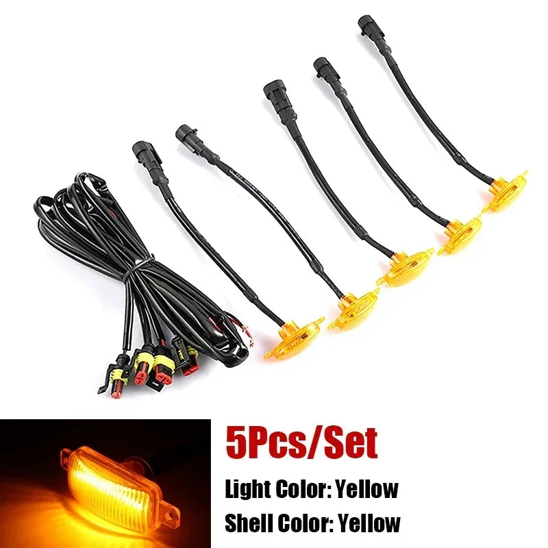 Universal LED Car Lights Front LED Grille Lights with Harness Eagle Eye Lamp for Pickup Off-Road SUV Ford Toyota Car Accessories