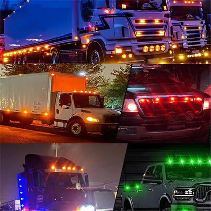 12V 24V LED Side round Marker Lights Indicator Lights Waterproof LED for Truck Trailer Boat Turn Signal Lamp
