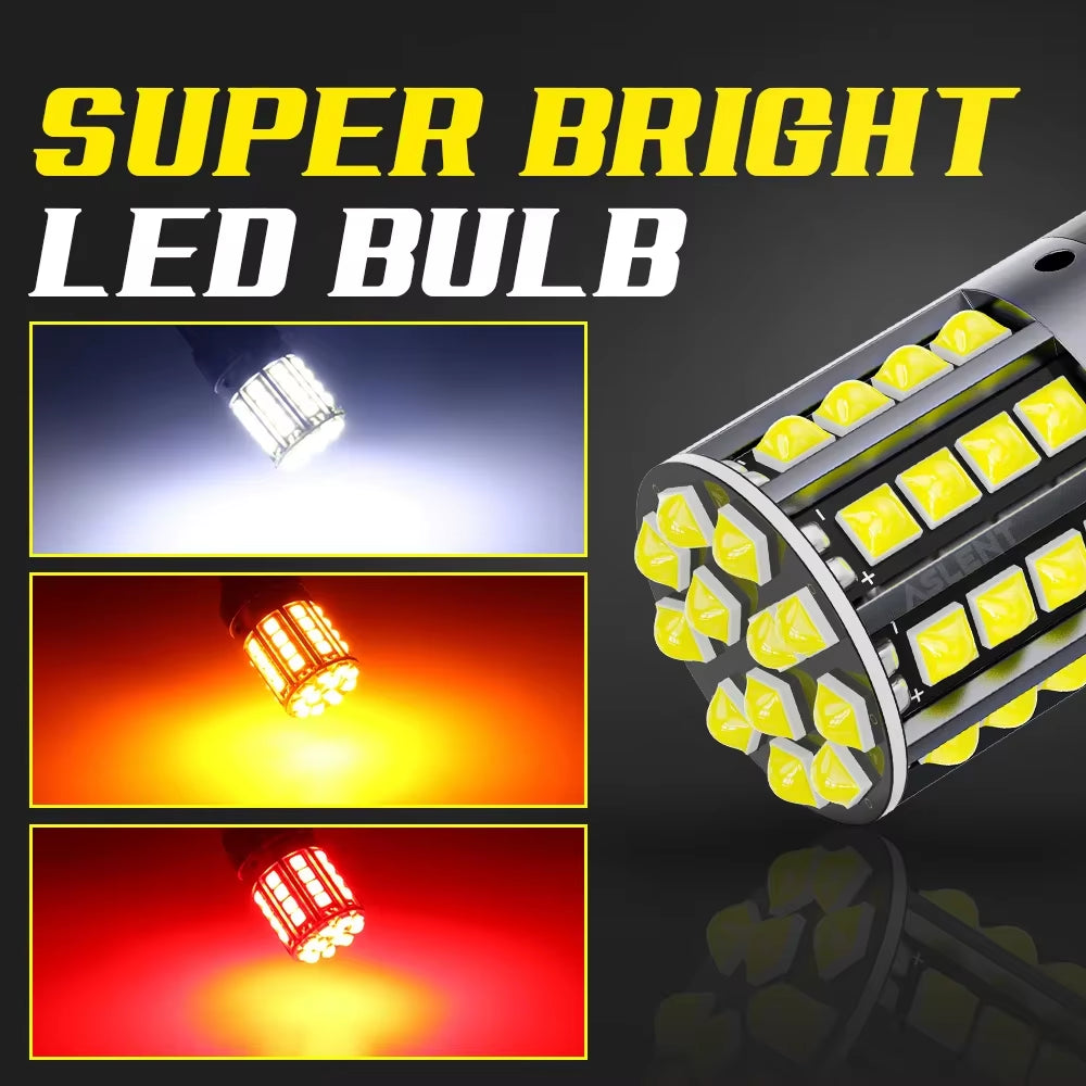 2X 1157 BAY15D P21/5W 1156 BA15S P21W BAU15S PY21W LED WY21W 7440 W21W T20 7443 W21/5W Turn Signal Reverse Brake Light Bulb 12V