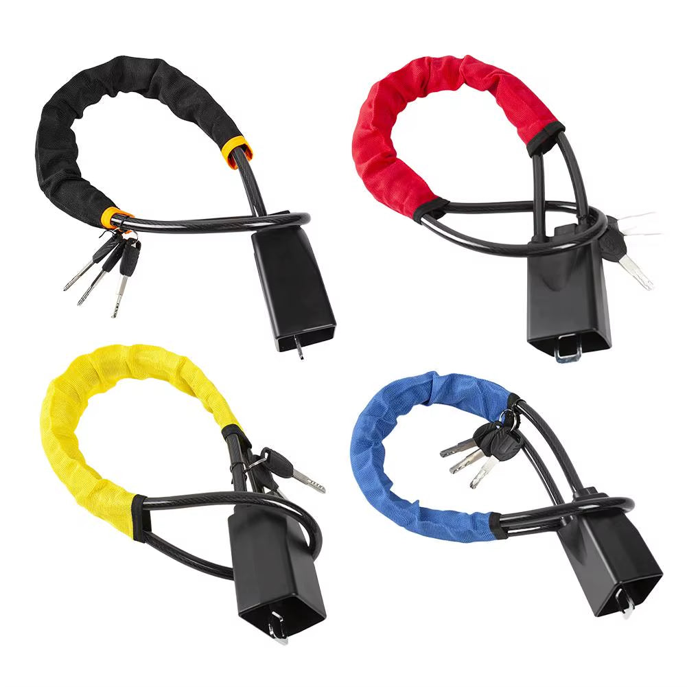 Car Steering Wheel Lock with Seat Belt Socket Steel Rope Universal Anti-Theft Locking Car Lock System