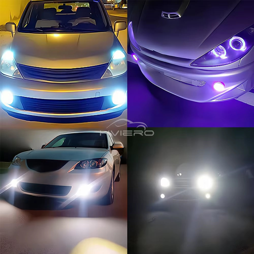 2Pcs Auto 30W Car Driving DRL Fog Lights COB Angel Eye 64/76/89Mm Ambient Lamps Waterproof Daytime Running Bulb Headlight DC 12V