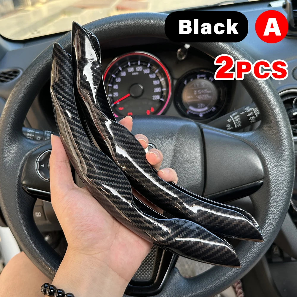 38Cm Car Steering Wheel Covers Booster Micro Fiber Leather Auto Interior Decorative Accessories Universal Carbon Fiber Looking