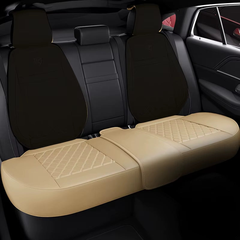 Nappa Leather Car Seat Cover Surround Bottom Car Seat Cover Full Set Durable Car Seat Protection Cushion Car Accessories