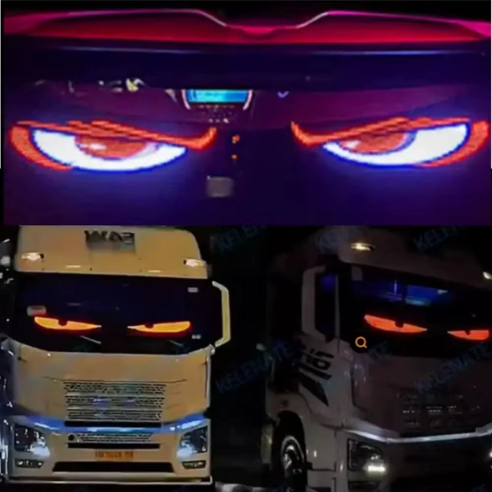 Devil Eyes LED Matrix Pixel Panel Flexible Display for Car Truck Windshield Window Demon Eye Lights APP Control IP65 DIY Light