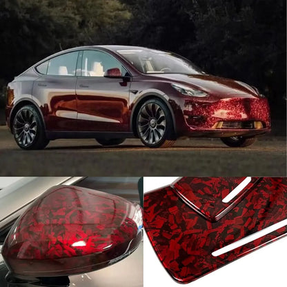 Glossy Laser Forged Carbon Fiber Vinyl Wrap Self Adhesive Car Sticker Waterproof Auto Glossy Vinyl Carbon Film for Car Decal