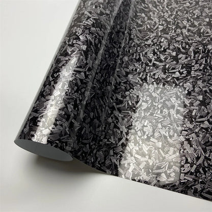 Glossy Laser Forged Carbon Fiber Vinyl Wrap Self Adhesive Car Sticker Waterproof Auto Glossy Vinyl Carbon Film for Car Decal