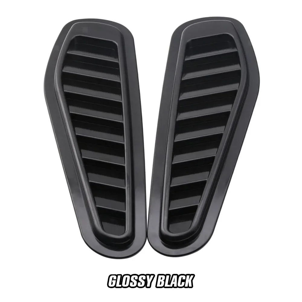 2Pcs Universal Motors Engine Hood Ventilation Port Car Fake Air Outlet Decoration Modification Airflow Intake Hood Accessories