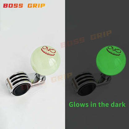 JDM Funny Face Acrylic Universal Steering Wheel Power Assister Spinner Knob Ball Car Accessories