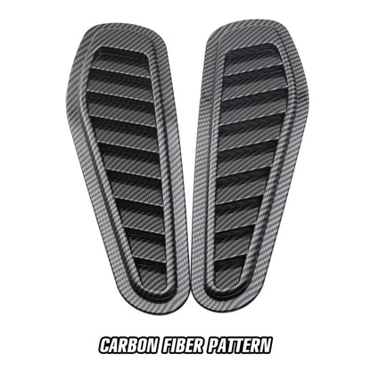 2Pcs Universal Motors Engine Hood Ventilation Port Car Fake Air Outlet Decoration Modification Airflow Intake Hood Accessories