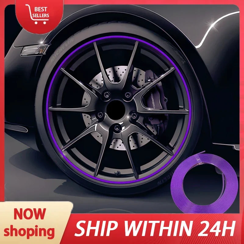 Car Wheel Hub Anti-Collision Strip - Scratch Resistant and Decorative Strip, PVC Tire Protector, Enhances Vehicle Appearance