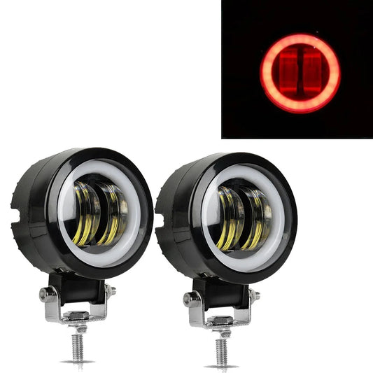 2PCS/1PC 12V-80V Waterproof round Angel Eyes LED Light Portable Spotlights Motorcycle Offroad Truck Driving Car Boat Work Light