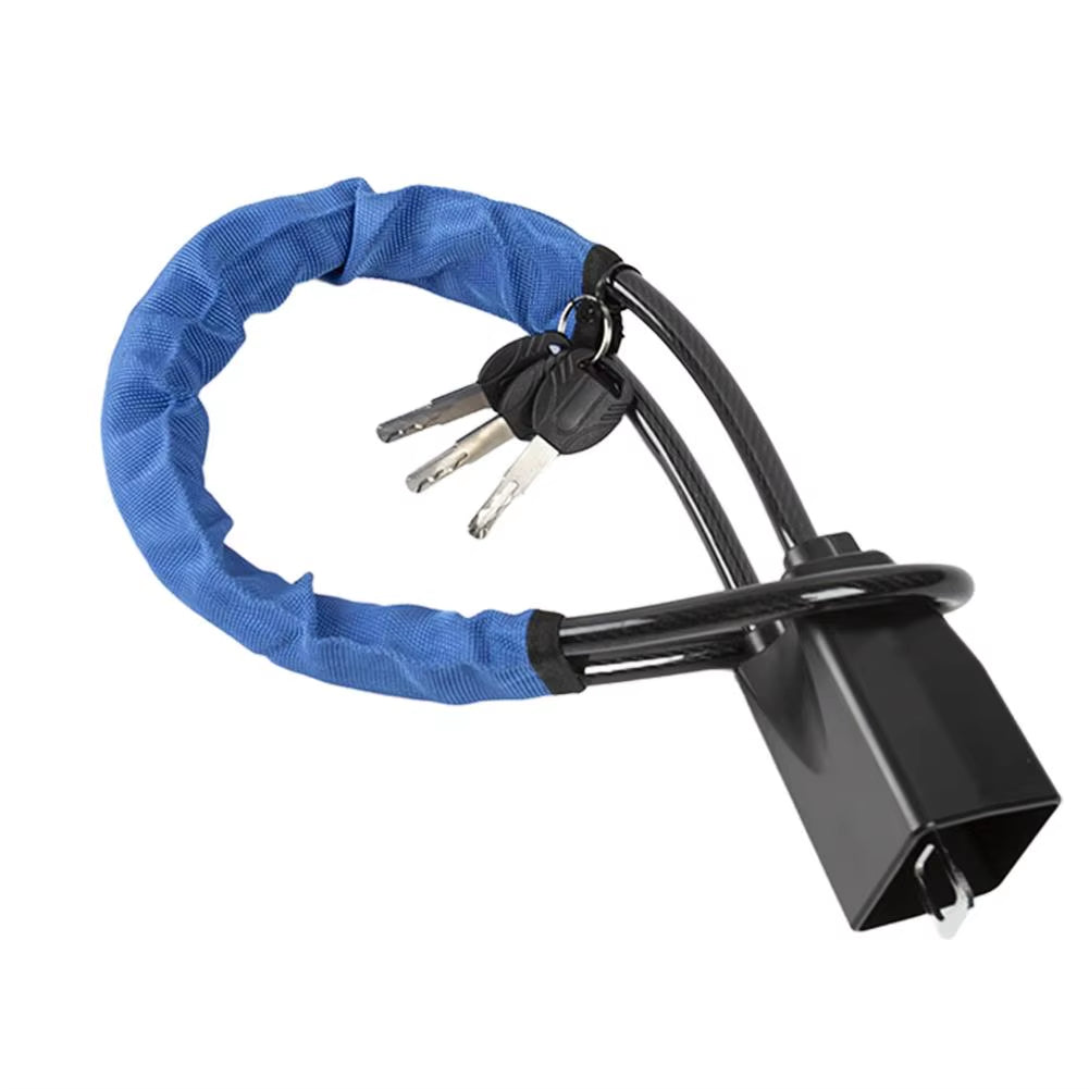 Car Steering Wheel Lock with Seat Belt Socket Steel Rope Universal Anti-Theft Locking Car Lock System
