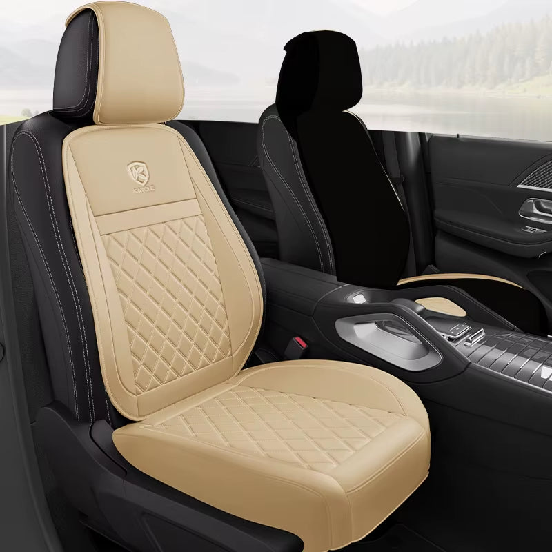 Nappa Leather Car Seat Cover Surround Bottom Car Seat Cover Full Set Durable Car Seat Protection Cushion Car Accessories