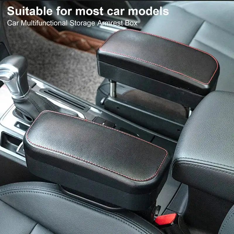 Car Armrest Elbow Support Rest with Storage Box Adjustable Height Auto Seat Gap Elbow Pad Auto Console Side Elbow Heighten Pad