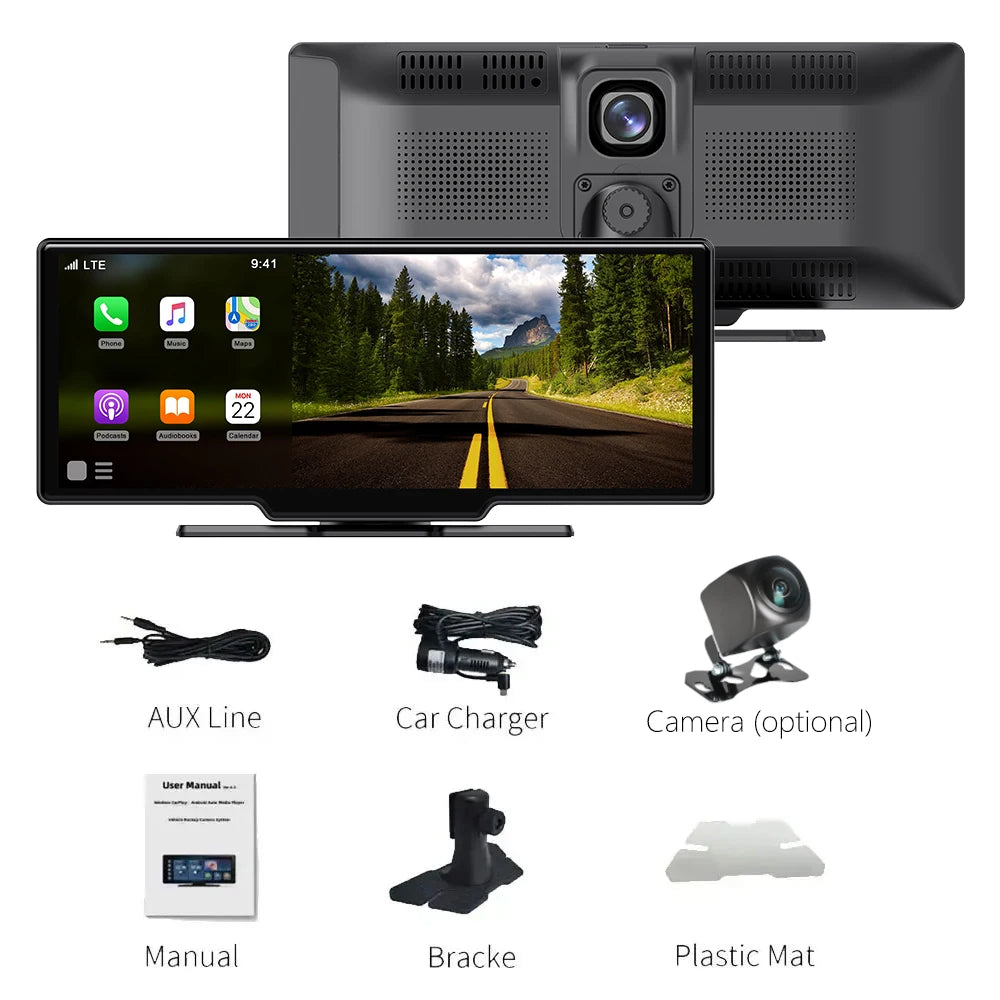 Universal 10.26 Inch Car Radio Multimedia WIFI Video Player Wireless Carplay & Android Auto for Apple or Android MP5 Player