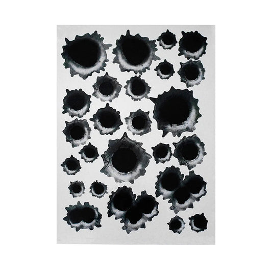 1Pcs Funny Car Stickers 3D Bullet Hole Car Side Stickers Car-Covers Motorcycle Scratch Realistic Bullet Hole Waterproof Stickers