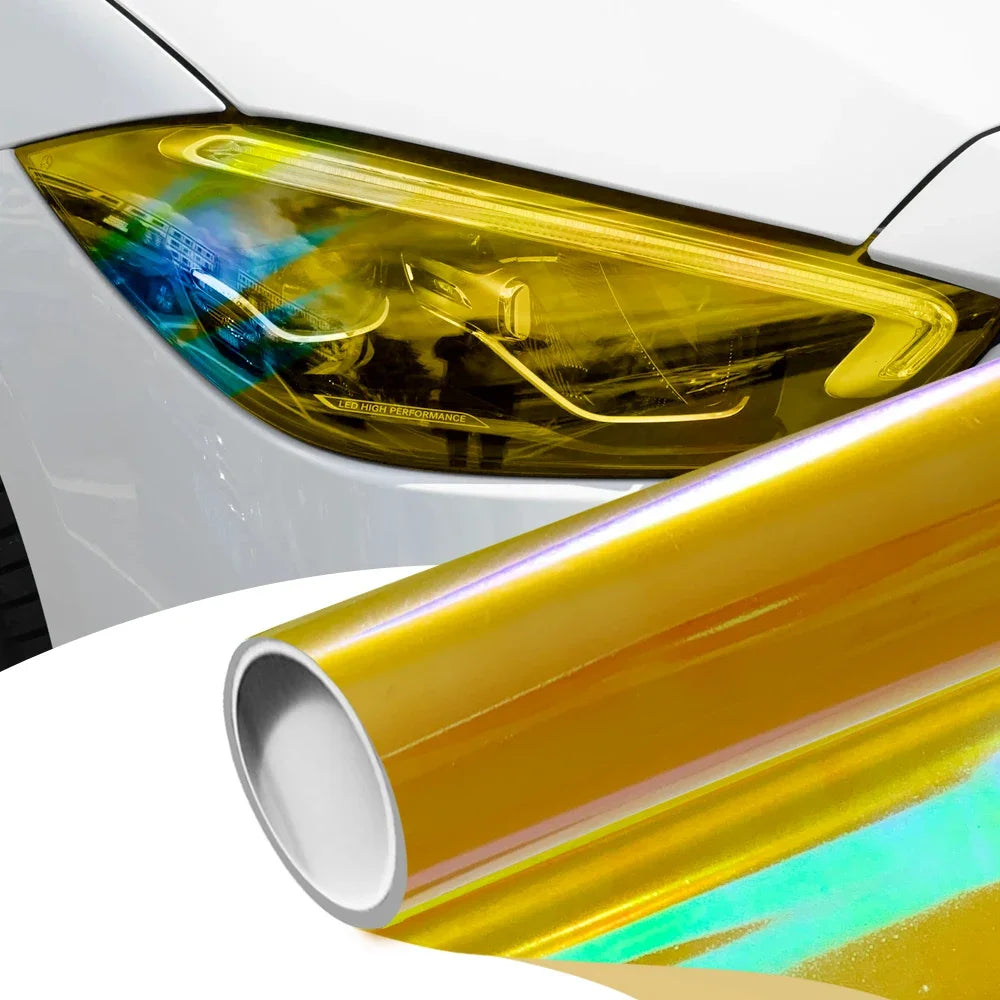 Car Sticker Chameleon Light Headlight Taillight Rear Lamp Film Waterproof Vinyl Wrap Stickers for Motorcycle Car Accessories
