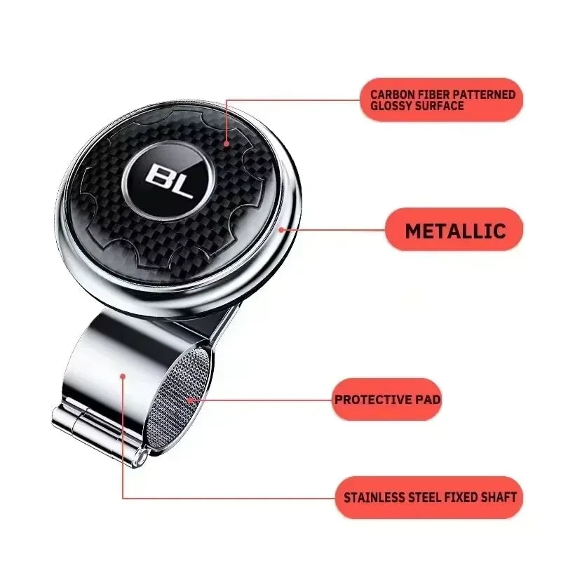 Universal Car Steering Wheel Booster Spinner Knob 360 Degree Rotation Ball Handle for Cars Semi Truck Forklifts Auto Parts
