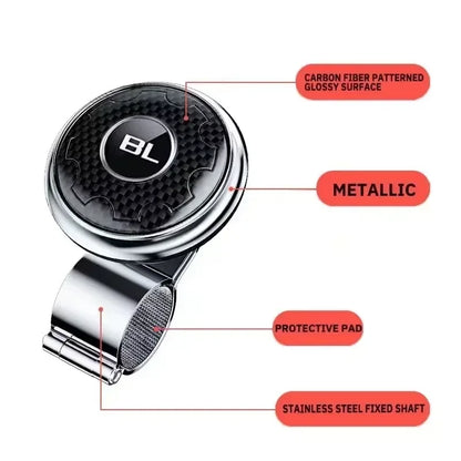 Universal Car Steering Wheel Booster Spinner Knob 360 Degree Rotation Ball Handle for Cars Semi Truck Forklifts Auto Parts