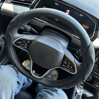 38Cm Car Steering Wheel Covers Booster Micro Fiber Leather Auto Interior Decorative Accessories Universal Carbon Fiber Looking