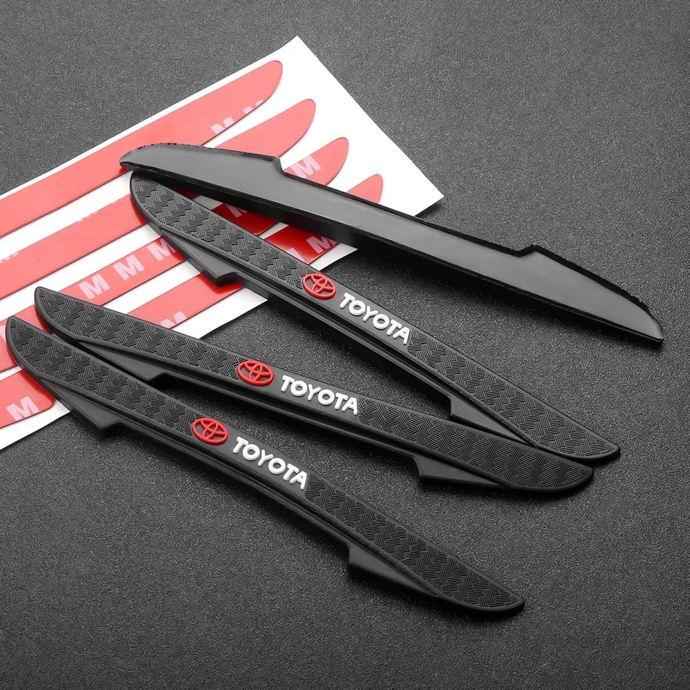 4Pcs Car Door Edge Anti-Collision Strips Bumper Trim Sticker Accessories for  Rav4 Corolla Chr Yaris Camry Cross Auris TRD