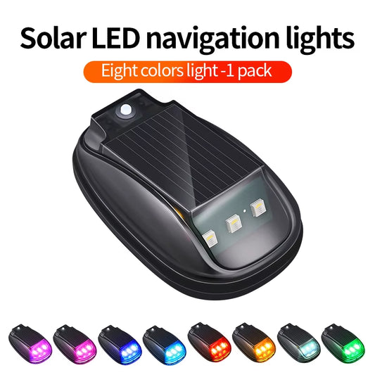 RGB Led Strobe Lights Solar Powered Aircraft Airplane Helicopter Warning Lights Wireless Light LED Flash for Car Motorcycle