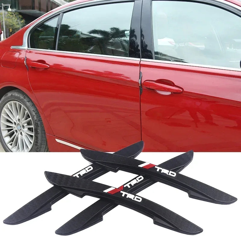 4Pcs Car Door Edge Anti-Collision Strips Bumper Trim Sticker Accessories for  Rav4 Corolla Chr Yaris Camry Cross Auris TRD