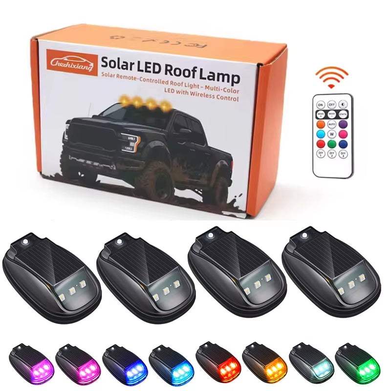 RGB Led Strobe Lights Solar Powered Aircraft Airplane Helicopter Warning Lights Wireless Light LED Flash for Car Motorcycle