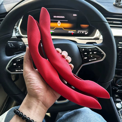 38Cm Car Steering Wheel Covers Booster Micro Fiber Leather Auto Interior Decorative Accessories Universal Carbon Fiber Looking
