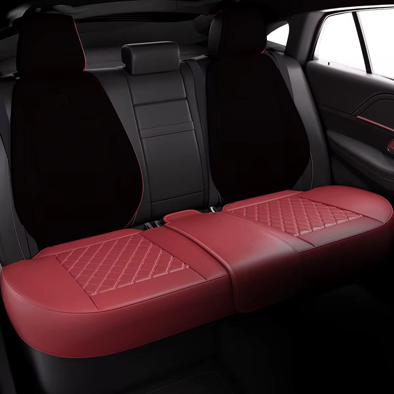 Nappa Leather Car Seat Cover Surround Bottom Car Seat Cover Full Set Durable Car Seat Protection Cushion Car Accessories