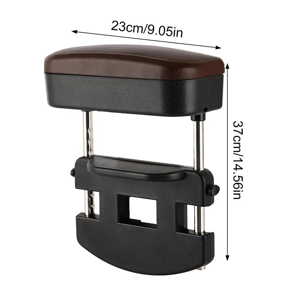 Car Armrest Elbow Support Rest with Storage Box Adjustable Height Auto Seat Gap Elbow Pad Auto Console Side Elbow Heighten Pad