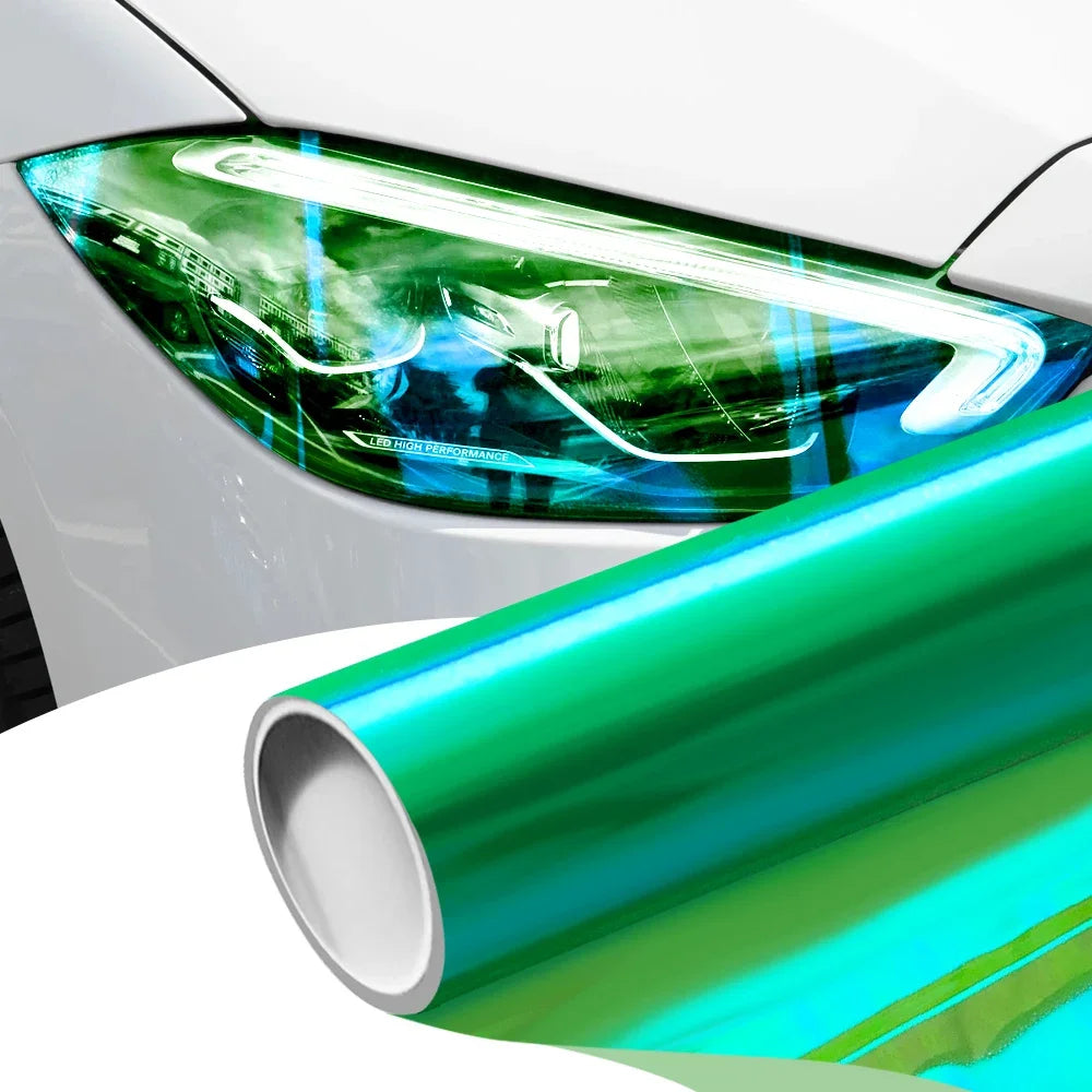 Car Sticker Chameleon Light Headlight Taillight Rear Lamp Film Waterproof Vinyl Wrap Stickers for Motorcycle Car Accessories