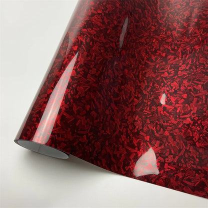 Glossy Laser Forged Carbon Fiber Vinyl Wrap Self Adhesive Car Sticker Waterproof Auto Glossy Vinyl Carbon Film for Car Decal