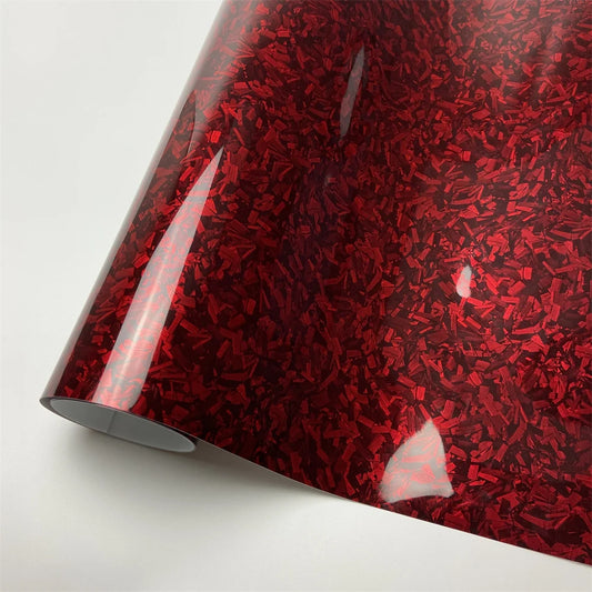 Glossy Laser Forged Carbon Fiber Vinyl Wrap Self Adhesive Car Sticker Waterproof Auto Glossy Vinyl Carbon Film for Car Decal