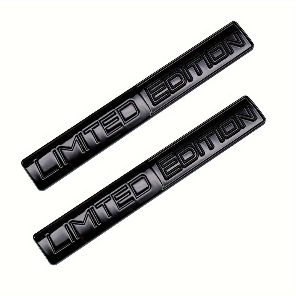 2PCS Limited Edition Emblem 3D Metal Badges Decal Sticker Auto Racing Sport Emblem for Rear Trunk Side Fender Car Motorcycle