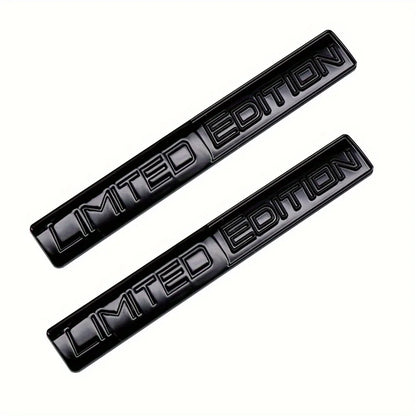 2PCS Limited Edition Emblem 3D Metal Badges Decal Sticker Auto Racing Sport Emblem for Rear Trunk Side Fender Car Motorcycle