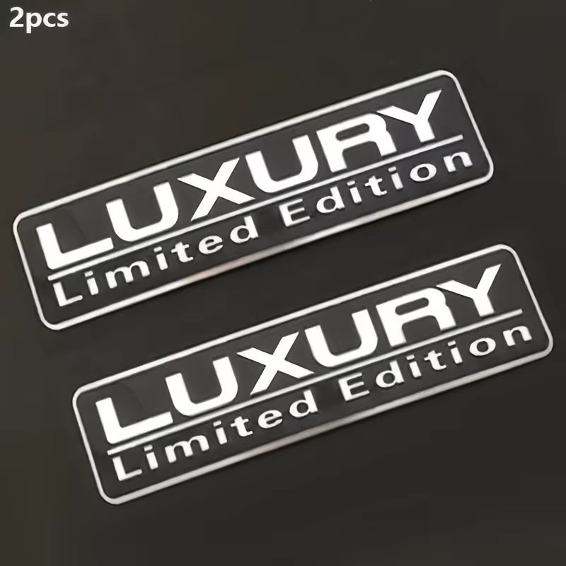 2PCS Limited Edition Emblem 3D Metal Badges Decal Sticker Auto Racing Sport Emblem for Rear Trunk Side Fender Car Motorcycle