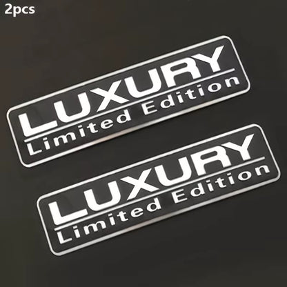 2PCS Limited Edition Emblem 3D Metal Badges Decal Sticker Auto Racing Sport Emblem for Rear Trunk Side Fender Car Motorcycle