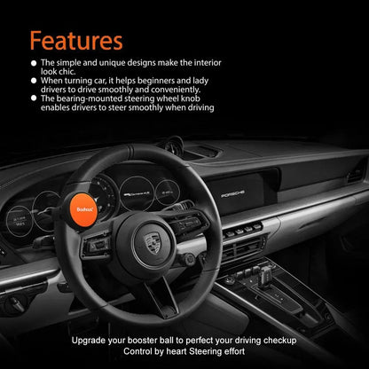 360 Degree Steering Wheel Knob Ball Booster Auto Car Styling Handle Control Strengthener Auto Spinner Universal Silicone Ball