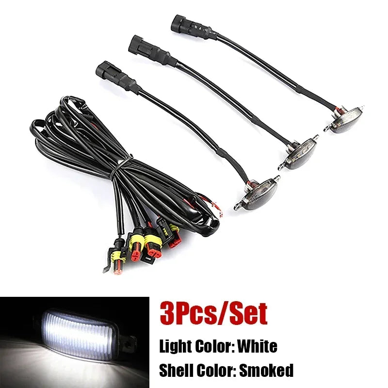Universal LED Car Lights Front LED Grille Lights with Harness Eagle Eye Lamp for Pickup Off-Road SUV Ford Toyota Car Accessories