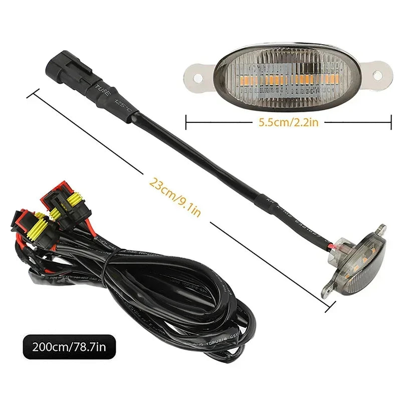 Universal LED Car Lights Front LED Grille Lights with Harness Eagle Eye Lamp for Pickup Off-Road SUV Ford Toyota Car Accessories
