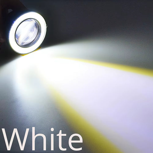 2Pcs Auto 30W Car Driving DRL Fog Lights COB Angel Eye 64/76/89Mm Ambient Lamps Waterproof Daytime Running Bulb Headlight DC 12V