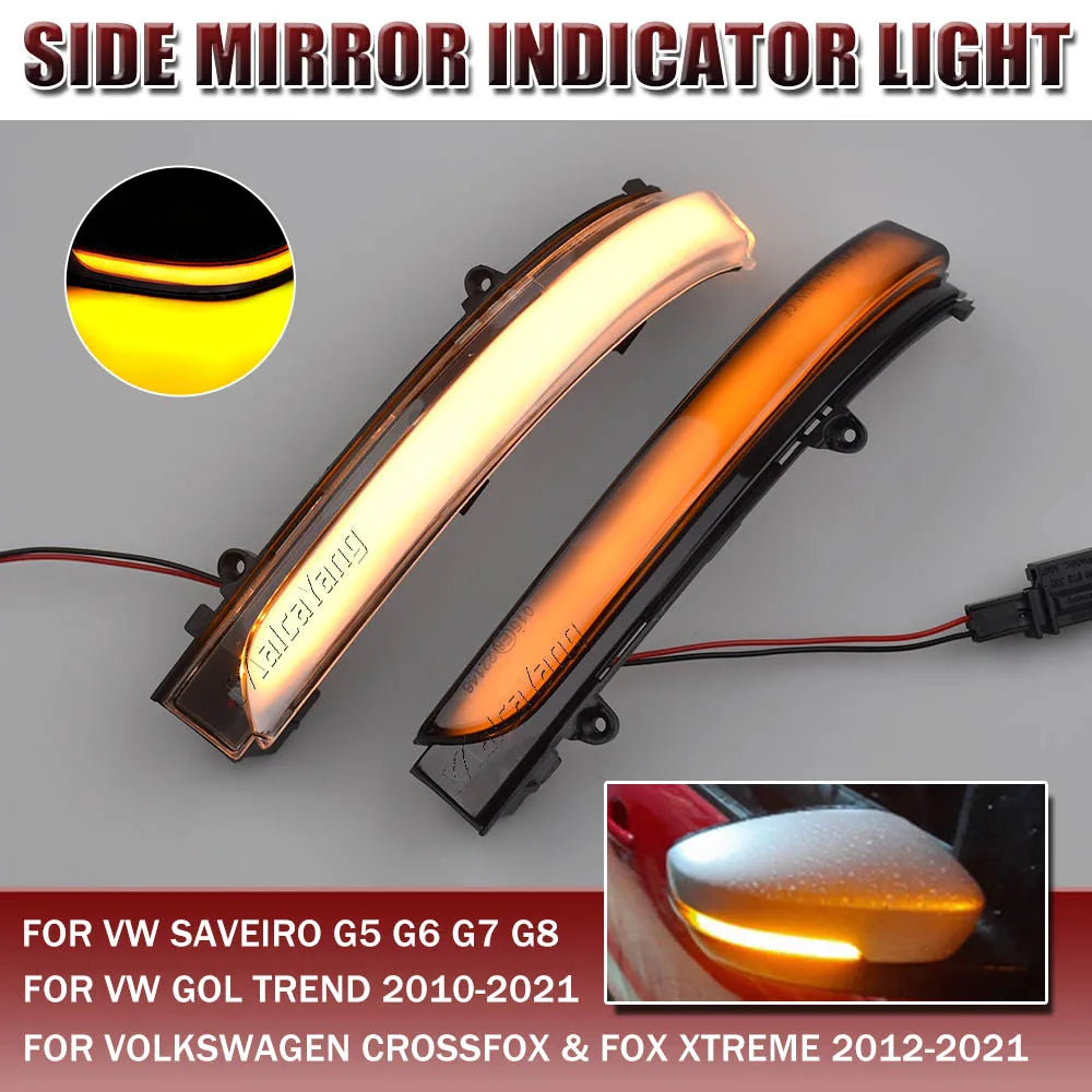 For VW Volkswagen Jetta Mk6 SE 2011 2012 2012 2013 2014 2015 2016 2017 2018 Dynamic Side Mirror LED Sequential Indicator Light