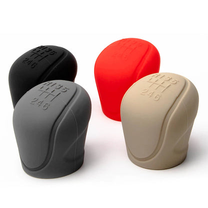 Car Silicone Gear Shift Knob Cover Gear Shift Non-Slip Grip Handle Protective Covers Manual 5 6-Speed Car Interior Accessories