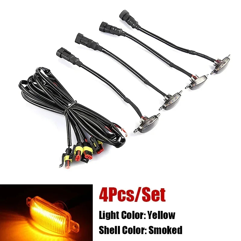 Universal LED Car Lights Front LED Grille Lights with Harness Eagle Eye Lamp for Pickup Off-Road SUV Ford Toyota Car Accessories